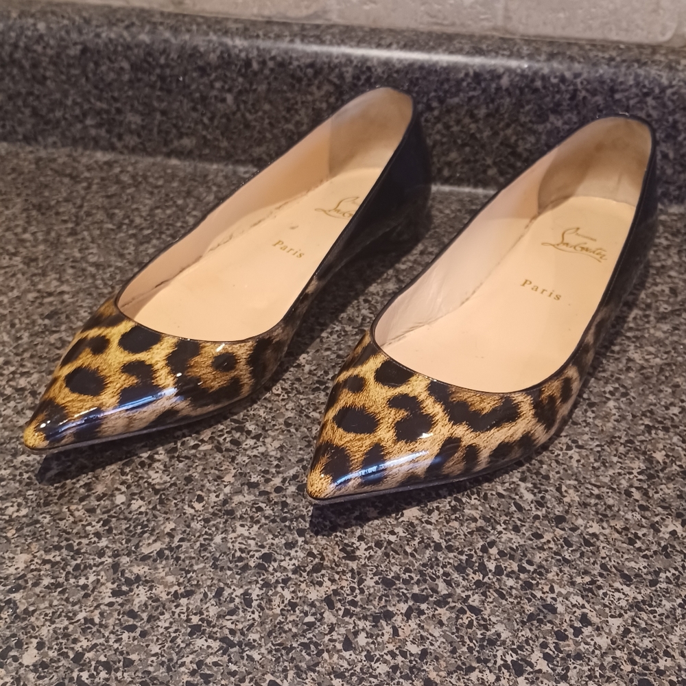 Christian louboutin leopord degrade ballet flats